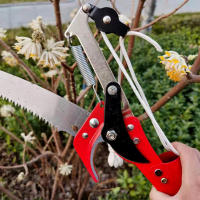 Tijeras De Podar Alta Altura Extensibles Para Ramas Y Recogida De Frutas Herramienta De Podar Con Tres Pulleys En Metal SK5 Para Jardín - details 0