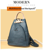Mochila De Cuero De Alta Calidad Para Mujer Gran Capacidad Antirrobo Para Viajes Bolsa De Hombro Escolar Para Adolescentes Chicas - details 0
