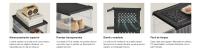 SONGMICS Cajas para Zapatos, Juego de 6 Organizadores Apilables para Zapatos, Zapatero Plegable y Portátil, hasta talla 46, Montaje en 60s, Transparente y Negro Tinta/Transparente y Blanco Nube - details 2