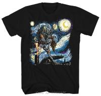 Camiseta Casual De Verano Para Adultos Estilo Y2K Con Impresión De Motor Loco Boba Fett Noche Estrellada Para Hombres - details 1