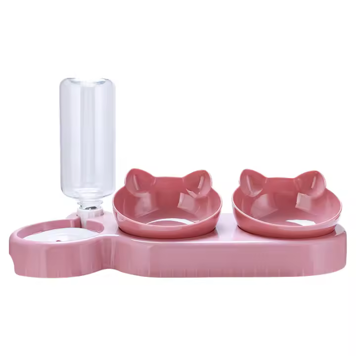 Alfombrilla Para Gatos 3 En 1 Alimentador Automático Dispensador De Agua Doble Cuenco Para Perros Pequeños Y Gatos Contenedor De Alimentos Accesorios Para Mascotas - 1