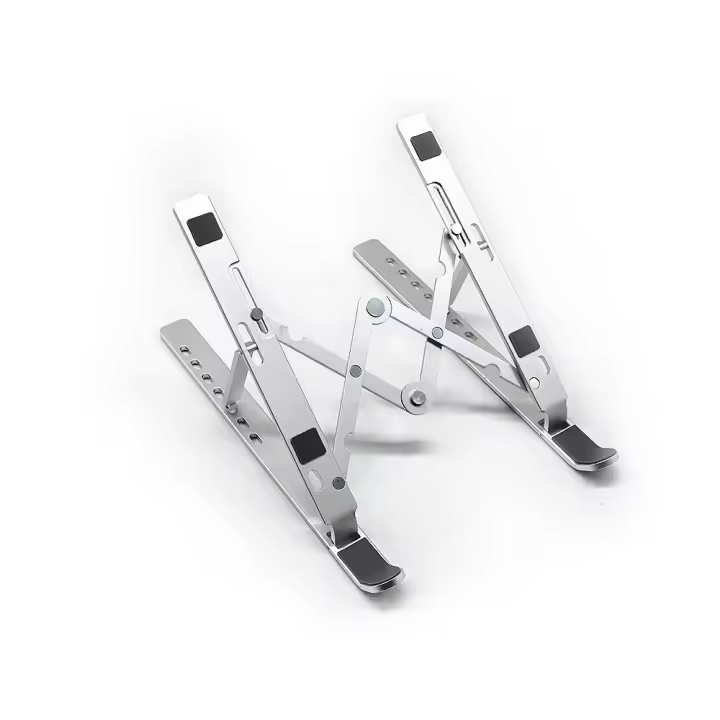 Soporte Portátil Mesa 7 Ángulos Ajustables, Aleación de Aluminio, Soporte Ordenador Portatil Ventilado Plegable para 10-15.6”, DELL, Chrome, Otros Portátiles y Tablet - Plata - 1