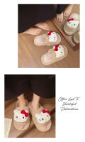 Sanrio Anime Tenis De Piel De Hello Kitty Para Niñas Dibujos Animados Derivados Productos Adorables Calienta Y Antideslizante Para Interiores Regalos - details 8