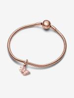 Pandora - Charm Doble Colgante de Mariposa Rosa y CITA-Baño de Oro Rosa de 14 K - details 1