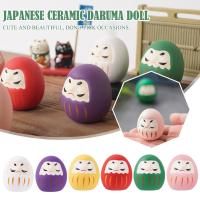 Muñeca Daruma De Cerámica Japonesa 1/6pcs Encanto De Suerte Adorno De Fortuna Ornamento De Paisaje Decoración Para El Hogar Accesorios Miniatura Regalos - details 8