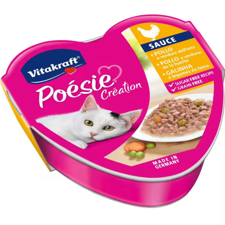 Vitakraft Latita Poésie salsa con pollo y verduras 85 gr comida húmeda gato - 1