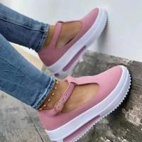 Zapatos De Plataforma Informales Para Mujer Mocasines Planos Con Punta Redonda Y Hebilla Talla 43 Zapatillas Confortables Para Todas Las Estaciones - details 7