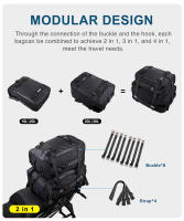 Bolsa Trasera De Motocicleta Rhinowalk Impermeable Para Almacenamiento De Sillín 30L/20L/10L Bolsa Interior De Luggage Motocross - details 7