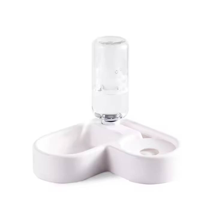 Tazón Automático Para Perros Y Gatos Capacidad Grande Dispensador De Agua Y Alimento Para Mascotas Pequeñas Y Grandes Forma Cuadrada Material Plástico - 1
