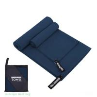 Toalla De Microfibra 2pcs/set Absorbente Y Secado Rápido Suave Y Ligera Para Gimnasio Natación Yoga Playa Camping - details 3
