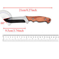 Cuchillo De Aforestado Al Aire Con Mango De Madera Hoja De Acero Inoxidable Cubierta De Cuchillo Herramienta De Corte Para Camping Viajes Regalo De Vacaciones - details 1