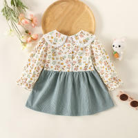 Vestido De Niña Con Pétalos Para Primavera Otoño Vestido Largo Con Lazo Flores Moda Infantil Ropa De Bebé Dulce Y Lindo - details 4