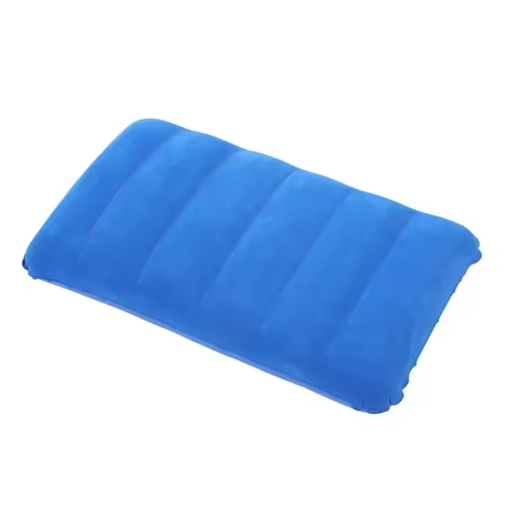 Almohada De Viaje Inflable Ultraligera De 47x30cm Para Camping Playa Descanso Con Tela Flocada Cuadrada Adaptada Para Napping Y Trabajo En Mesa - 1