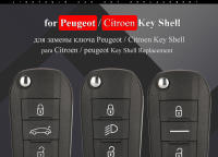 Carcasa De Llave Remota Jingyuqin Para Peugeot 208 2008 301 308 508 5008 RCZ Expert/Citroen C-Elysee C4-Cactus C3 Material ABS + Metal - details 0