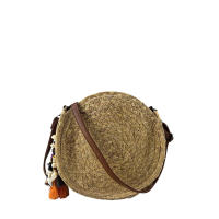 MODELISA Bolso Bandolera Redondo Rafia Paja Borla Concha Estilo Casual Playa Verano Mujer - details 2