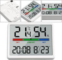 Termómetro de Ambiente, higrómetro, medidor digital pequeño de temp y humedad, termómetro de Interior, sensor, monitor de Aire con Reloj, Pantalla de confort, calibración - details 2