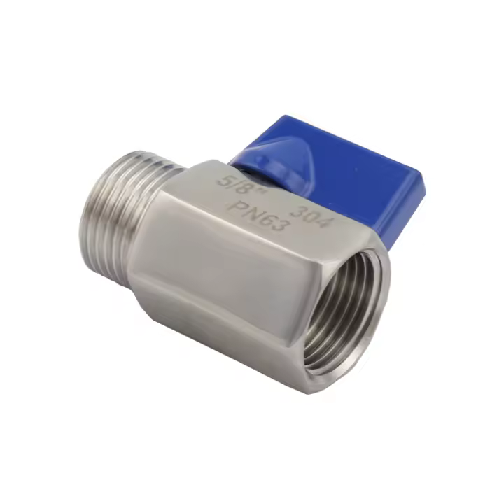 Válvula De Bola Mini De Acero Inoxidable 304 PN63 5/8'' BSP Sanitary Para Cierre De Agua En Casa Keg Coupler Cerveza Shank Macho a Hembra - 1