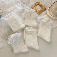 5 Pares De Calcetines Lolita Con Lazo Y Encaje Estilo Japonesa College Princesa Dulce JK Streetwear Calcetines De Algodón Delgados Para Mujer Talla Media - details 3