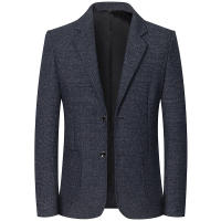 Traje Retro Para Hombre Con Cuadros Alta Calidad Primavera Otoño Moda Casual Elegante Chaqueta Top Con Cierre Único - details 1