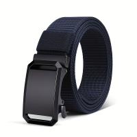Cinturón De Lona Para Hombres Con Hebilla Automática Resistente Y Práctica Para Ropa De Trabajo Al Aire Libre Estilo Casual - details 3