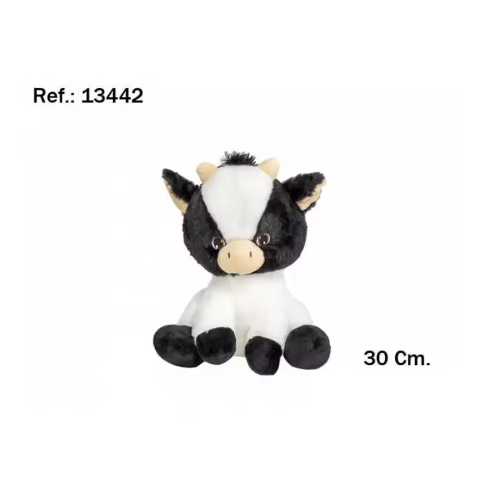 PELUCHE VACA SENTADA 30 CM DE ARTESANÍA BEATRIZ - 1