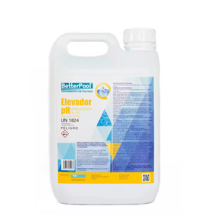 Elevador de pH Betterpool para Piscinas y Spas - Ajuste y Tratamiento de pH. Fácil de Usar. Fabricado en España - 1