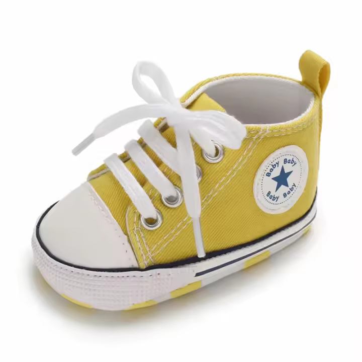 Zapatillas De Lona Para Bebés Niños Y Niños Primera Caminata Infantil Antideslizante Suela Suave Clásicos Nuevos Bebés 0-18 Más - 1