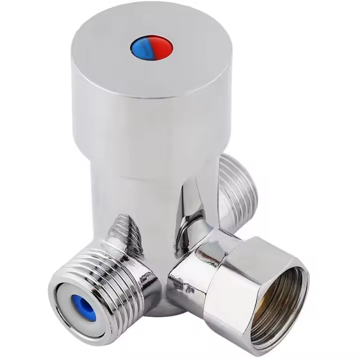 Válvula de latón para Grifo Automático, válvula de Agua fría y Caliente G1/2 - 1