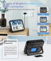 Medidor De Temperatura Y Humedad Digital LCD Estándar Y Colgante Para Interior Sensor De Humedad Estación Meteorológica Monitor De Clima - details 4