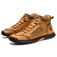 Botas De Tobillo Clásicas Vintage Para Hombre De Cuero Genuino Suave Y Amigable Con La Piel FLYLAND Botines Casuales Hechos a Mano - details 12