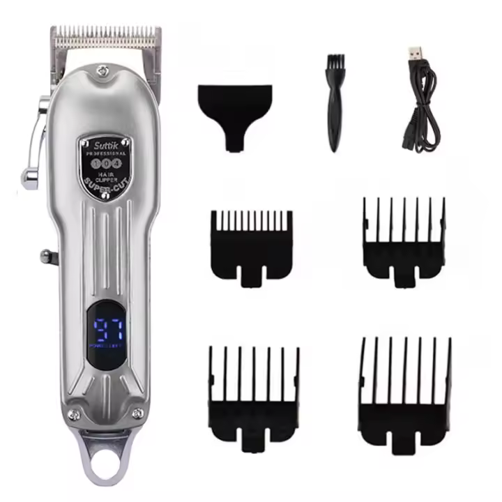 Pelo Profesional del Perro Clipper todo metal recargable PET trimmer Gato máquina de Corte mascotas Bajo Ruido grooming haircut - 1