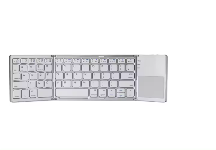 Teclado Inalámbrico Plegable Ultra Delgado Con Touchpad Bluetooth Recargable Para Tablet Y Laptop Teclado Mini Estilo Multifuncional - 1