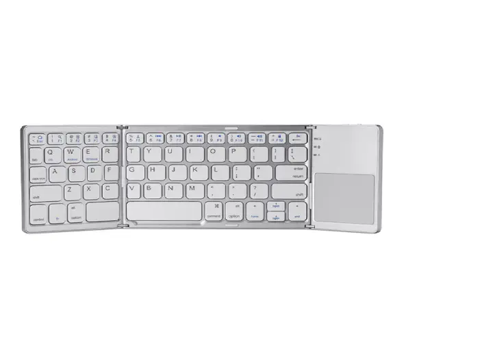 Teclado Inalámbrico Plegable Ultra Delgado Con Touchpad Bluetooth Recargable Para Tablet Y Laptop Teclado Mini Estilo Multifuncional - 1