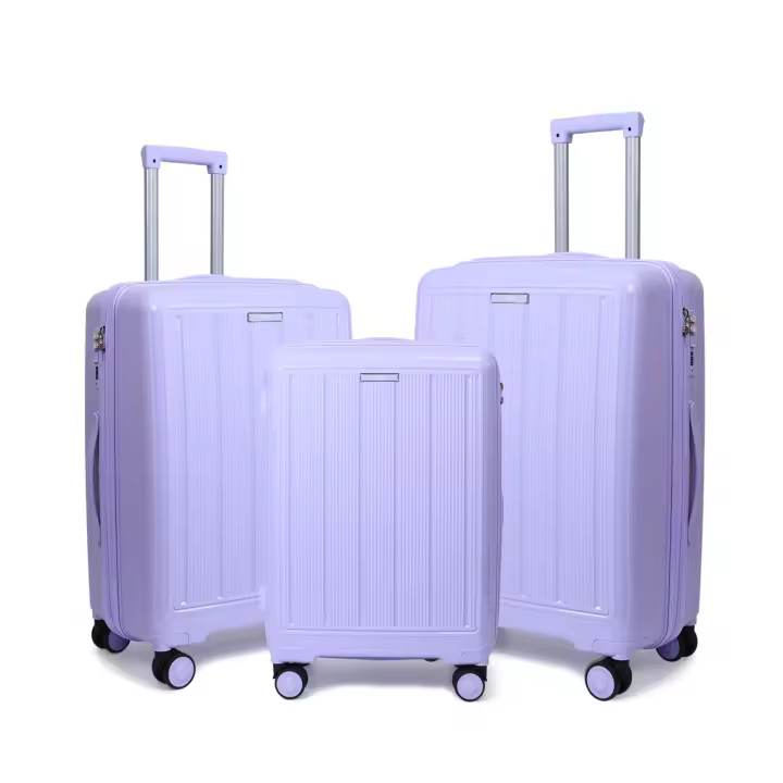 S7 STAR Juego 3pcs Cabina PP de Viaje, Maleta Resistente Rígida 20+24+28 pulgadas. Equipaje Elegante Ligero de Moda, Pack 3 Piezas Cabina con 4 Ruedas Giratorias Multidireccionales 360° Asa Telescópica - 1