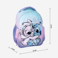 Mochila Stitch Grande Junior, Dos Compartimentos, Bolsillo Lateral, Adaptable a Carro, Asa Acolchada, Licencia Oficial 100%, Color Mix, 42 x 32 x 15 cm, Cerdá - Kiglam - details 0