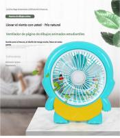 Ventilador eléctrico de dibujos animados para dormitorio de estudiantes, oficina, ventilador de escritorio silencioso, mini ventilador portátil pequeño para el hogar - details 0