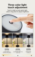 Lámpara De Mesa LED Táctil Recargable Con 3 Colores Luz Nocturna Para Lectura Decorativa Para Restaurante Hotel Bar Y Dormitorio - details 2