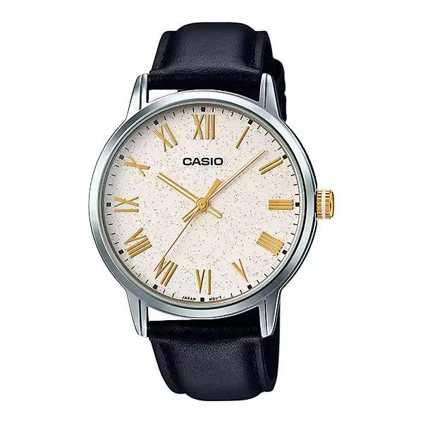 Reloj hombre CASIO MTP-TW100L-7A1 Analógico correa de piel negra - 1