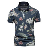 Novedad de verano, camisa POLO estampada, camiseta de manga corta con solapa de talla europea para hombre - details 1