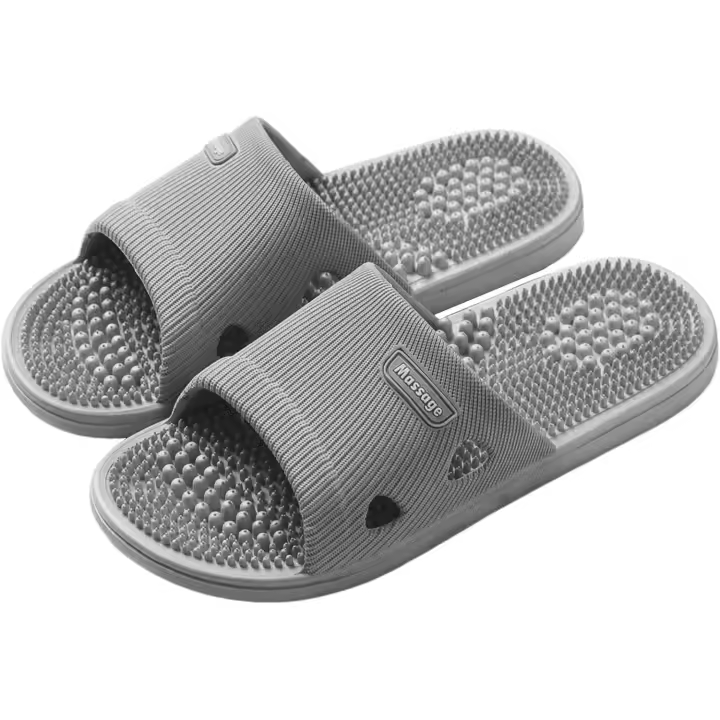 Mocasines De Masaje De Color Sólida Para Mujer Antideslizante Con Punta Abierta Sandalias Suaves Para Interior Estilo De Verano - 1