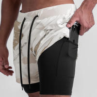 Shorts De Verano 2023 Para Hombre Deporte Fitness Running Doble Capa Quick-drying Two-in-One Estilo Casual Cierre Con Cordón - details 22