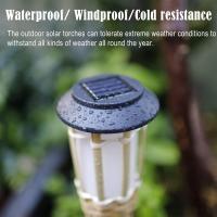 Lámpara Solar LED Efecto De Llama De Bambú Impermeable Iluminación De Jardín Torches De Jardín Paisajismo Exterior Luz - details 3