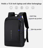 Mochila Impermeable Para Hombres Ultra Ligera Estilo Clásico Con Capa De Computadora De 15.6' Mochila De Hombro Suave Material Nylon Con Costuras Embossing - details 3