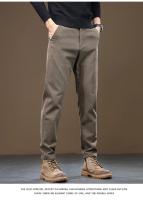 Nuevos Pantalones Casuales De Otoño E Invierno Para Hombre 2024 Estilo Recto Y Slim Pantalones Negros Grises Café Para Trabajo Y Ropa Masculina - details 4