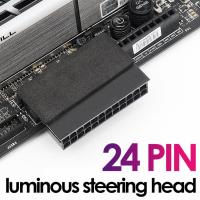 Adaptador De Alimentación ATX 24-Pin Femal a 24 Pin Macho Angulado Para Placa Base De Escritorio Cable De Alimentación - details 0
