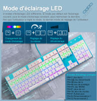 Teclado Mecánico De Juego E-YOOSO Z88 Rainbow FALCON Con Switches Azules Y Cableado 104 Teclas Compatible Con PC Y Laptop - details 5
