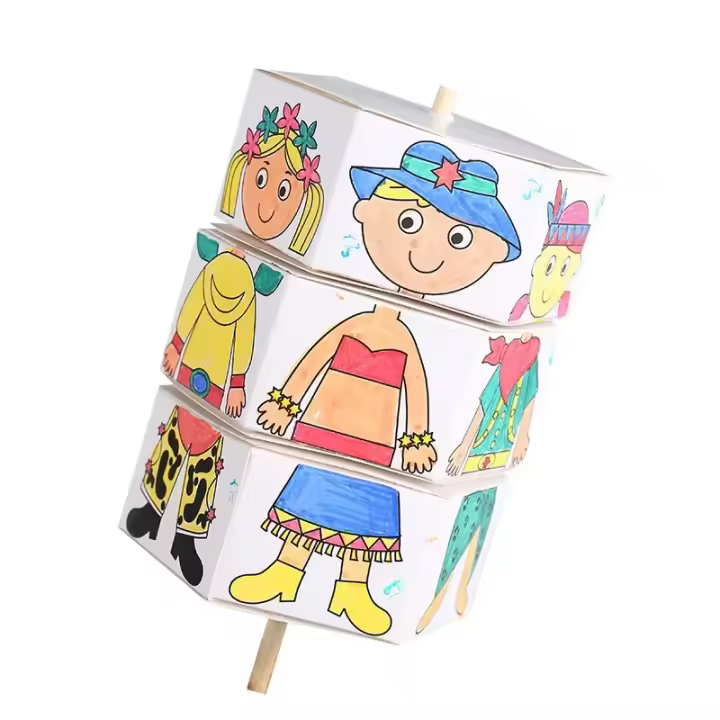 Juguetes De Arte DIY Para Niños Libro De Dibujo Y Pintura Interactivo Rotativo Graffiti Puzzle Educativo Papel De Relleno Colorido Para Niños Entre 3 Y 12 Años - 1