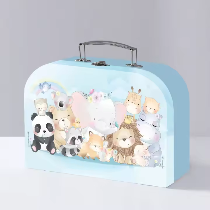 Caja De Almacenamiento Portátil Estuche De Papel Tamaño Small Organizador De Estación De Trabajo Para Regalos Y Tarjetas De Cumpleaños - 1