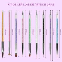 6/31Pcs Kit De Pinceles Para Arte De Uñas DianaBeauty Diseño De Pincel Para Pintura Dibujo Carving Puntada Flat Fan Liner Acrílico Gel UV Polvo De Uñas Herramientas De Manicura - details 25