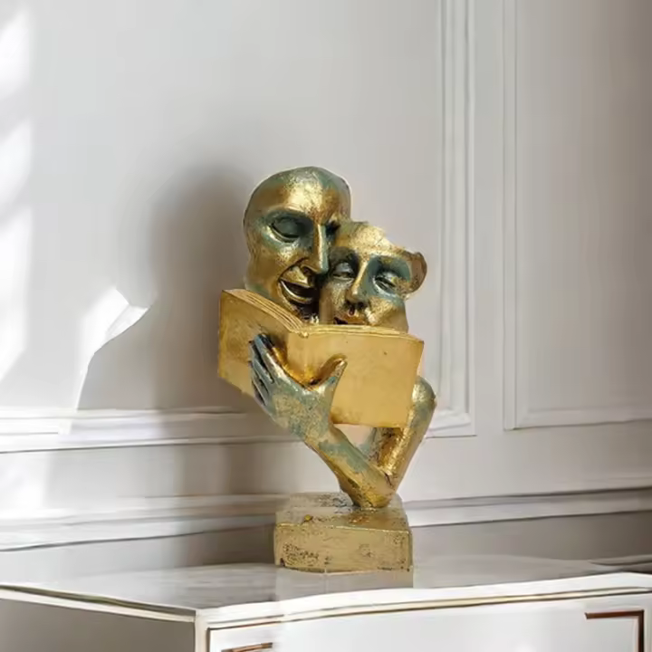 Máscara Escultura De Thinker Abstracta Y Sencilla 1pc See No Evil Hear No Evil Speak No Evil Decoración De Jardín De Resina - 1
